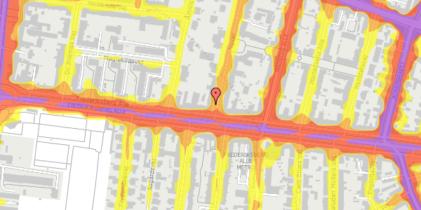 Trafikstøjkort på Nyvej 1A, 5. mf, 1851 Frederiksberg C