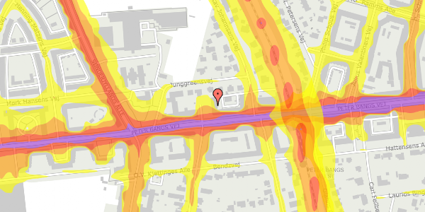 Trafikstøjkort på Peter Bangs Vej 114, st. th, 2000 Frederiksberg