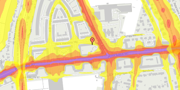 Trafikstøjkort på Peter Bangs Vej 138, st. th, 2000 Frederiksberg