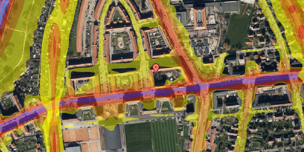 Trafikstøjkort på Peter Bangs Vej 148, st. tv, 2000 Frederiksberg