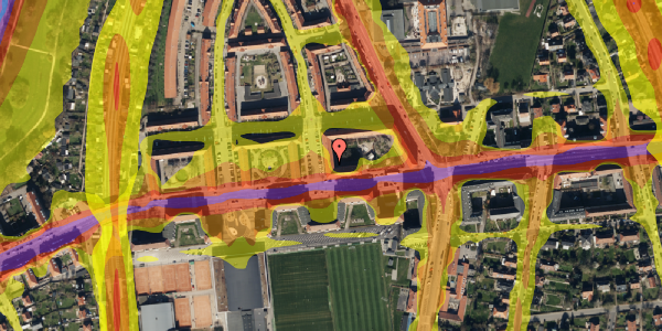 Trafikstøjkort på Peter Bangs Vej 152, st. mf, 2000 Frederiksberg