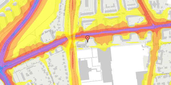 Trafikstøjkort på Peter Bangs Vej 159, st. th, 2000 Frederiksberg