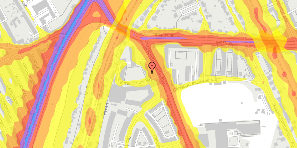 Trafikstøjkort på Peter Graus Vej 2, 3. tv, 2000 Frederiksberg