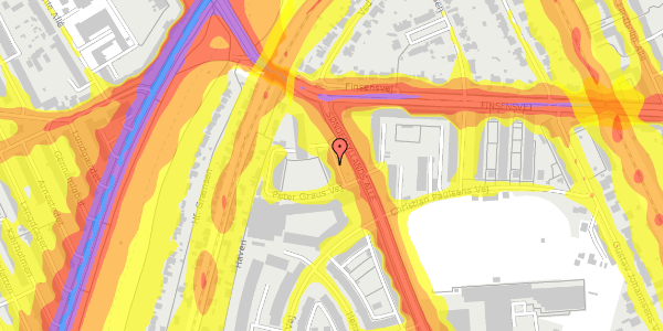 Trafikstøjkort på Peter Graus Vej 4, 1. tv, 2000 Frederiksberg