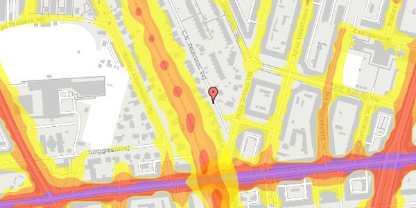 Trafikstøjkort på C.N. Petersens Vej 11, 2000 Frederiksberg