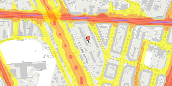 Trafikstøjkort på C.N. Petersens Vej 22, 2000 Frederiksberg