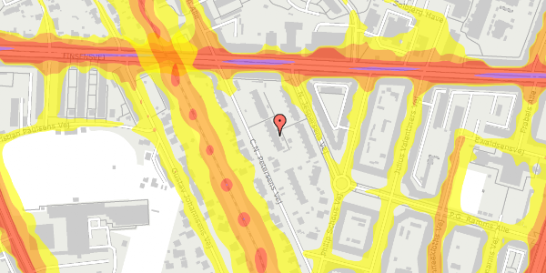 Trafikstøjkort på C.N. Petersens Vej 24, 2000 Frederiksberg