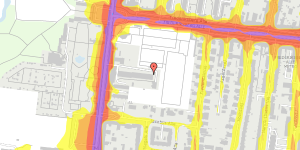 Trafikstøjkort på Pile Alle 5H, 1. th, 2000 Frederiksberg