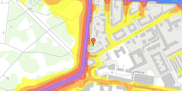 Trafikstøjkort på Pile Alle 39, st. th, 2000 Frederiksberg