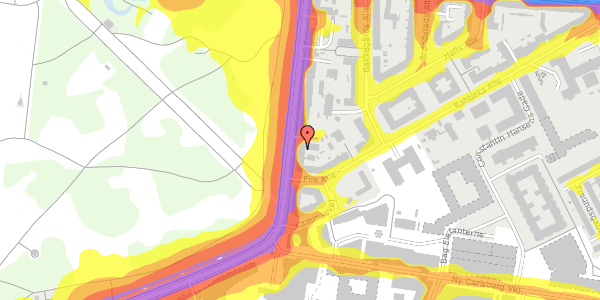 Trafikstøjkort på Pile Alle 41, st. th, 2000 Frederiksberg