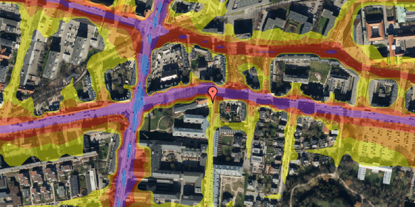 Trafikstøjkort på Porcelænshaven 2A, 2. mf, 2000 Frederiksberg