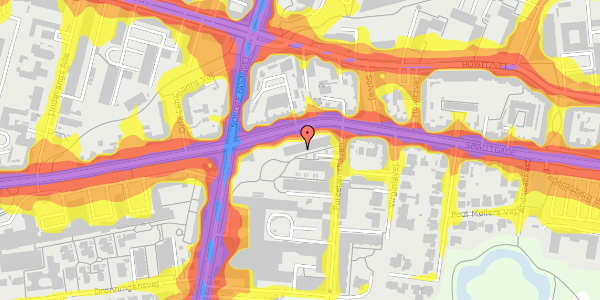 Trafikstøjkort på Porcelænshaven 2E, 2000 Frederiksberg