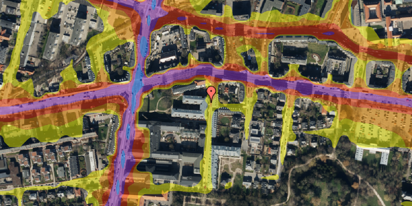 Trafikstøjkort på Porcelænshaven 4C, st. th, 2000 Frederiksberg