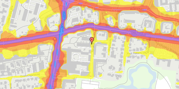 Trafikstøjkort på Porcelænshaven 4G, st. th, 2000 Frederiksberg