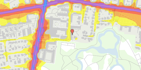 Trafikstøjkort på Porcelænshaven 5G, 1. tv, 2000 Frederiksberg