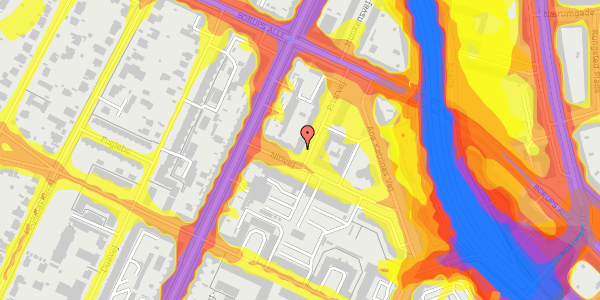 Trafikstøjkort på Priorvej 1, 1. tv, 2000 Frederiksberg