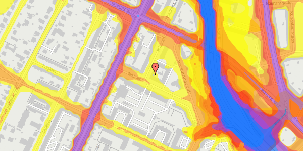 Trafikstøjkort på Priorvej 2, kl. , 2000 Frederiksberg