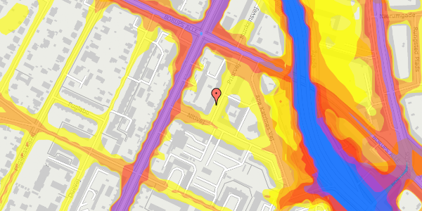 Trafikstøjkort på Priorvej 3, st. th, 2000 Frederiksberg