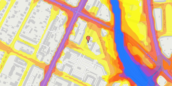 Trafikstøjkort på Priorvej 4, 1. th, 2000 Frederiksberg