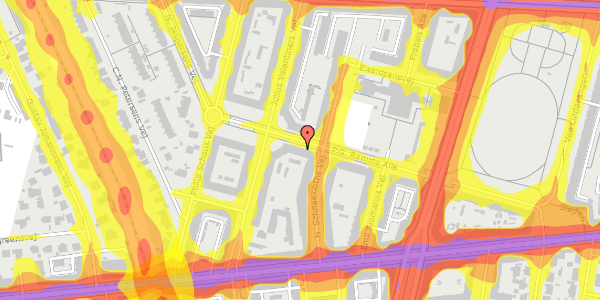 Trafikstøjkort på P.G. Ramms Alle 63, 1. tv, 2000 Frederiksberg