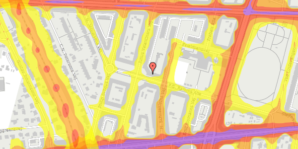 Trafikstøjkort på P.G. Ramms Alle 66, 1. tv, 2000 Frederiksberg