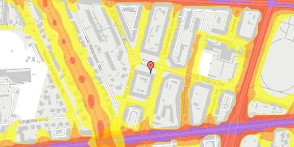 Trafikstøjkort på P.G. Ramms Alle 69, 1. tv, 2000 Frederiksberg