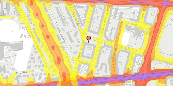 Trafikstøjkort på P.G. Ramms Alle 73, 3. th, 2000 Frederiksberg