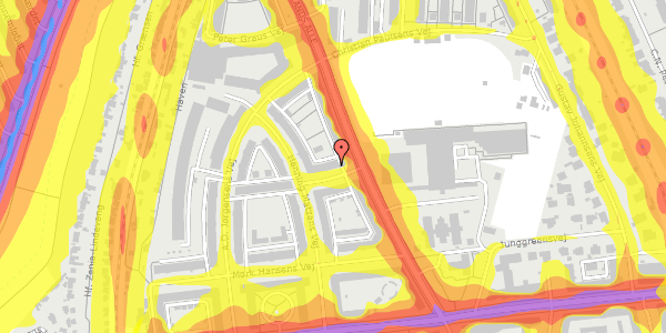 Trafikstøjkort på Regenburgsvej 4, 1. th, 2000 Frederiksberg