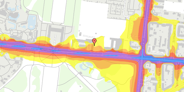 Trafikstøjkort på Roskildevej 26C, st. , 2000 Frederiksberg