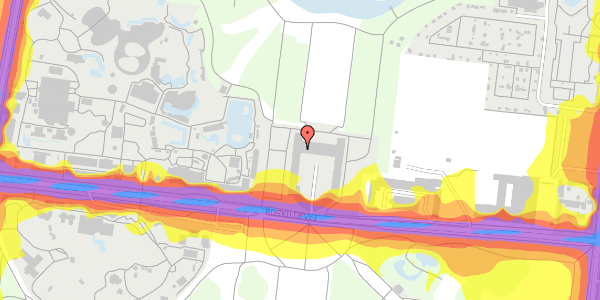 Trafikstøjkort på Roskildevej 28B, 2000 Frederiksberg