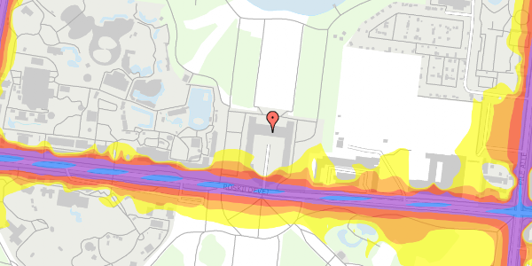 Trafikstøjkort på Roskildevej 28C, 2000 Frederiksberg