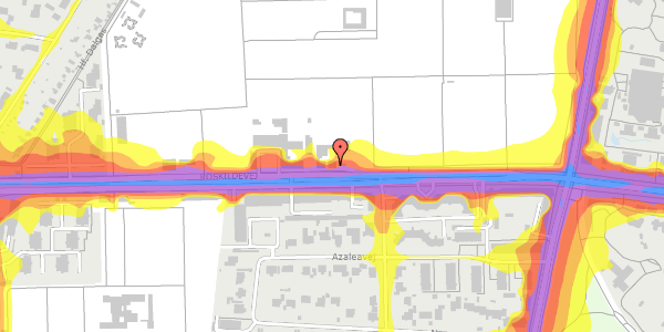 Trafikstøjkort på Roskildevej 42B, 1. , 2000 Frederiksberg