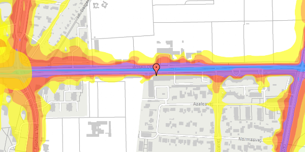 Trafikstøjkort på Roskildevej 53, st. 9, 2000 Frederiksberg