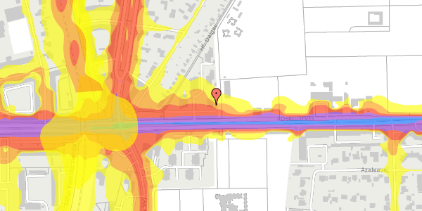 Trafikstøjkort på Roskildevej 56A, 1. 4, 2000 Frederiksberg