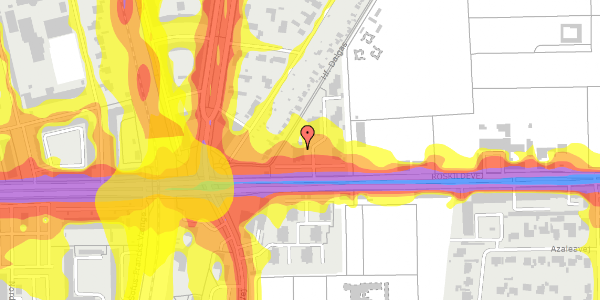 Trafikstøjkort på Roskildevej 58B, st. 3, 2000 Frederiksberg