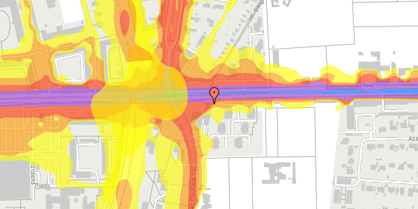 Trafikstøjkort på Roskildevej 63, 1. , 2000 Frederiksberg