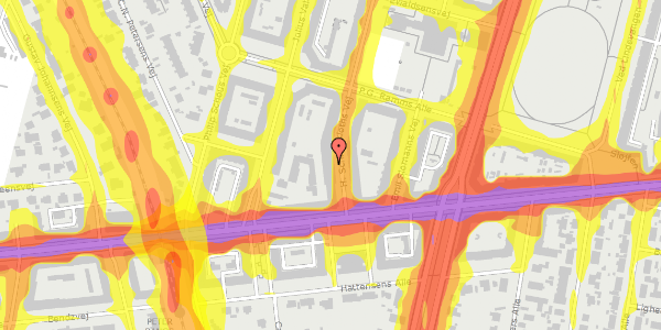 Trafikstøjkort på H. Schneekloths Vej 5, st. th, 2000 Frederiksberg