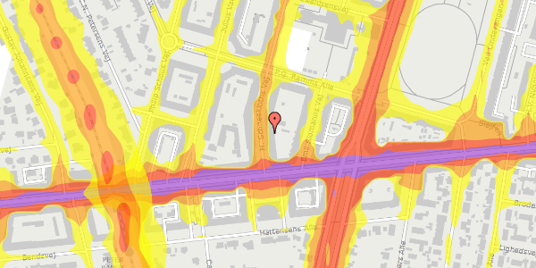 Trafikstøjkort på H. Schneekloths Vej 6, st. th, 2000 Frederiksberg