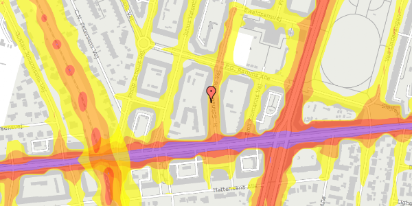 Trafikstøjkort på H. Schneekloths Vej 7, st. th, 2000 Frederiksberg