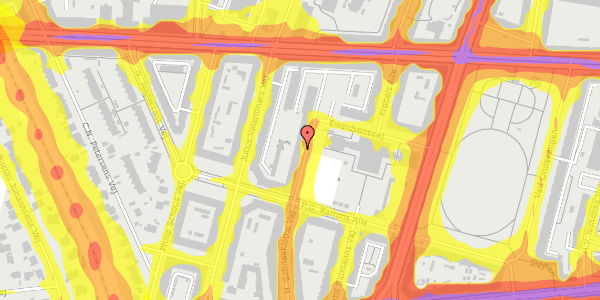 Trafikstøjkort på H. Schneekloths Vej 23, st. th, 2000 Frederiksberg