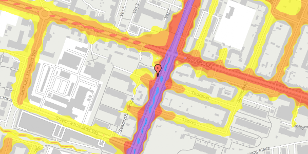 Trafikstøjkort på Seedorffs Vænge 2, kl. , 2000 Frederiksberg