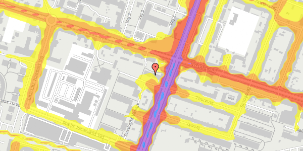 Trafikstøjkort på Seedorffs Vænge 6, 1. th, 2000 Frederiksberg