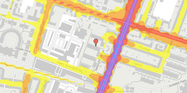 Trafikstøjkort på Seedorffs Vænge 20, 3. mf, 2000 Frederiksberg