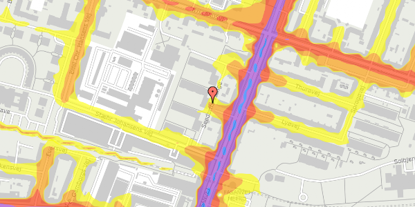 Trafikstøjkort på Seedorffs Vænge 24, 1. th, 2000 Frederiksberg