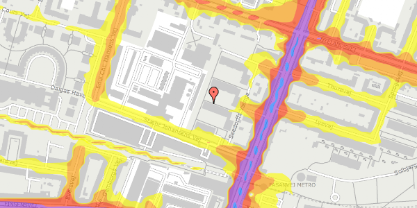 Trafikstøjkort på Seedorffs Vænge 26, 1. th, 2000 Frederiksberg