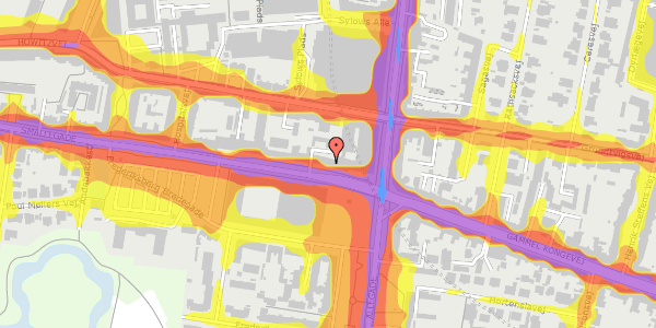 Trafikstøjkort på Smallegade 4, 2000 Frederiksberg