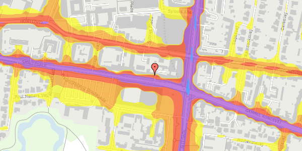 Trafikstøjkort på Smallegade 8, kl. th, 2000 Frederiksberg