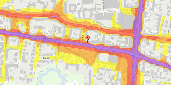 Trafikstøjkort på Smallegade 20B, st. tv, 2000 Frederiksberg