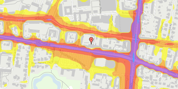 Trafikstøjkort på Smallegade 20, st. , 2000 Frederiksberg