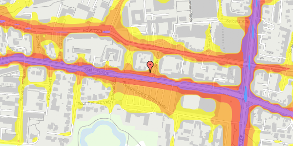 Trafikstøjkort på Smallegade 22, st. 2, 2000 Frederiksberg